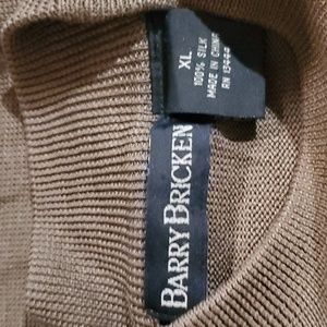 Barry Bricken 100% silk mock turtle neck sweater.